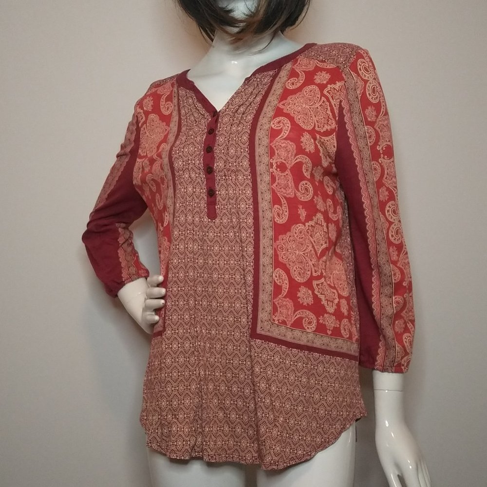 Lucky Brand Boho Peasant Blouse